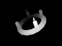 2 Kerzen waren zu erkennen